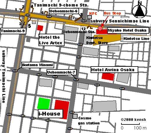 [Map around Uehonmachi]